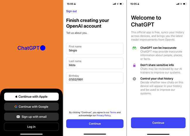 Passo 1 - Como usar o ChatGPT grátis no celular