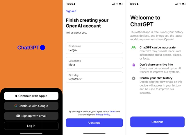 Passo 1 - Como usar o ChatGPT grátis no celular
