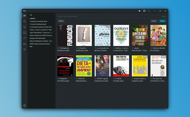 Leia e-books direito do navegador com o Flow