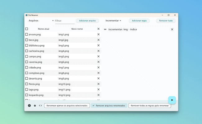 Renomeie múltiplos arquivos com o Flut Renamer