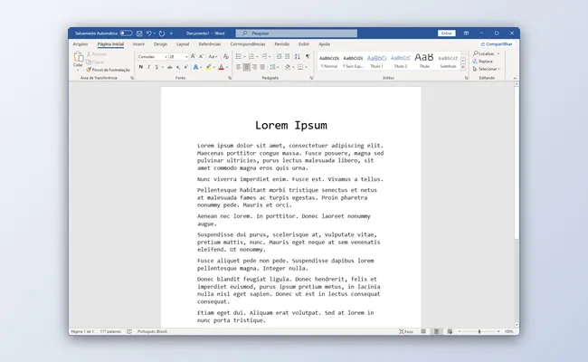 Como adicionar texto aleatório (Lorem Ipsum) no Word