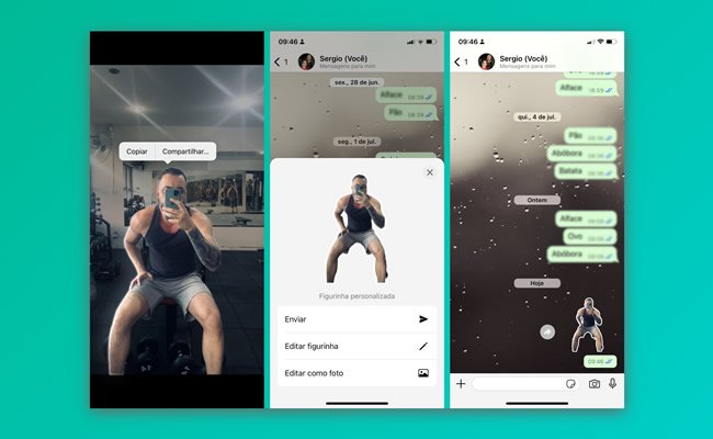 Como criar figurinhas para o WhatsaApp no iPhone sem usar apps de figurinhas