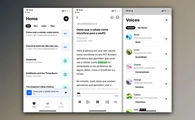 Ouça textos em voz alta no celular com o ElevenLabs Reader