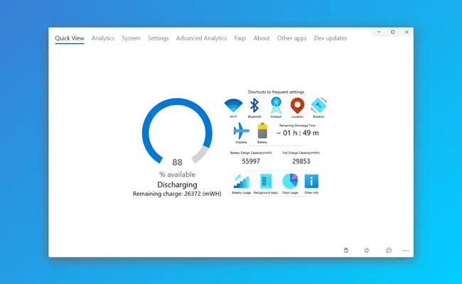 Monitore a bateria do notebook com o Pure Battery
