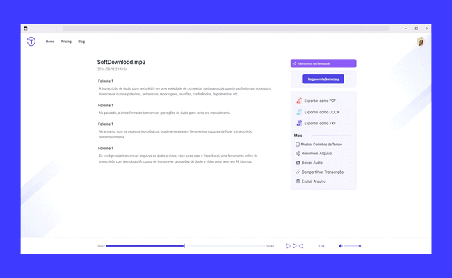 Transcreva áudio e vídeo para texto com o Yesscribe AI