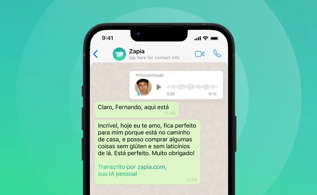 Converta áudios do WhatsApp em texto com o Zapia