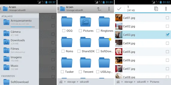 Gerenciador de arquivos para Android