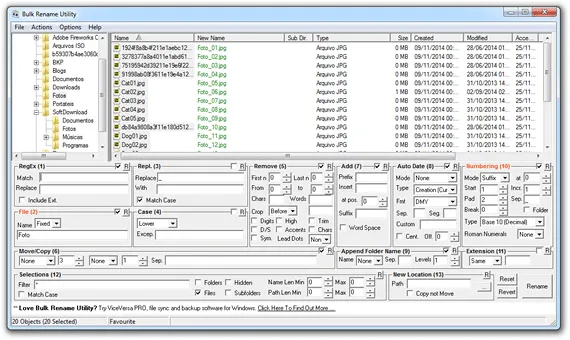 Renomeie arquivos em lote com o Bulk Rename Utility