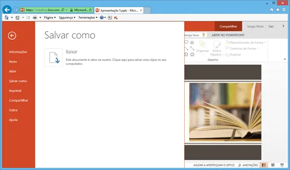 Como usar o PowerPoint Online - Passo 5