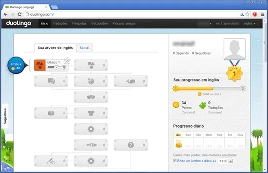 Aprenda inglês online de graça com o DuoLingo