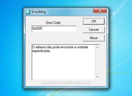Descubra o significado dos códigos de erros do Windows com o ErrMsg
