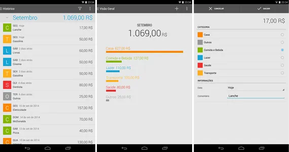 Gerenciador financeiro para Android