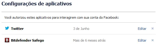 Remover e editar permissões de aplicativos