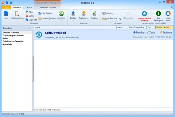 Programa de backup gratuito para Windows - FBackup