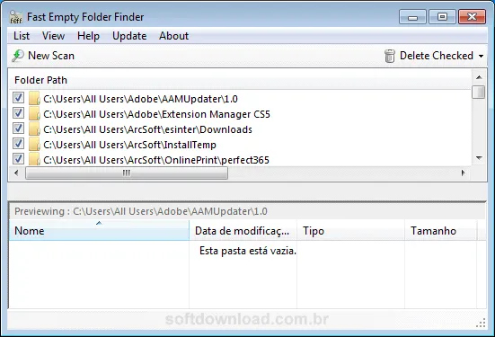 Encontre e apague pastas vazias no computador