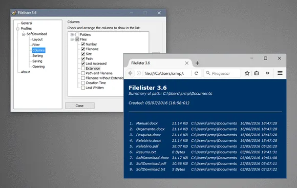 Liste os arquivos de uma pasta com o FileLister