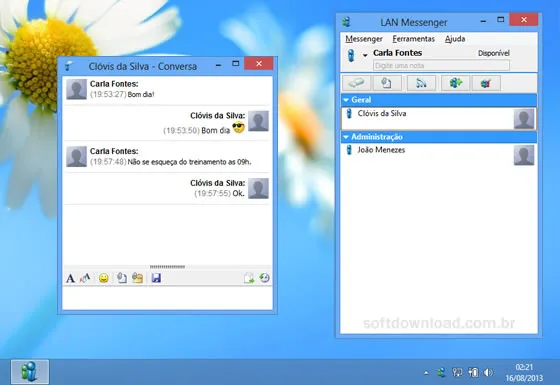 Converse pela rede local com o LAN Messenger