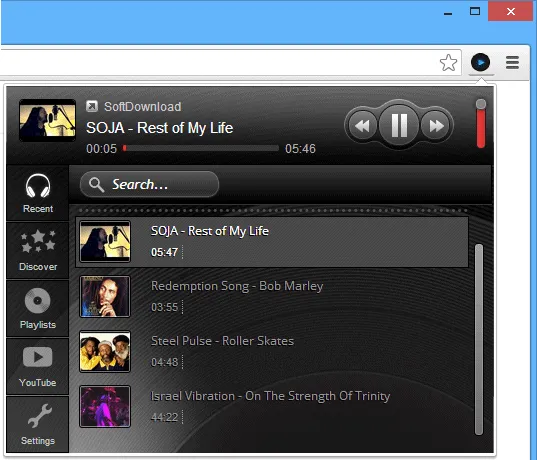 Escute música online no Chrome