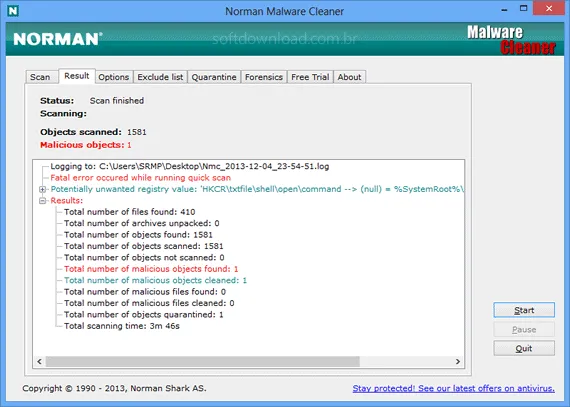Limpe computadores infectados com o Norman Malware Cleaner