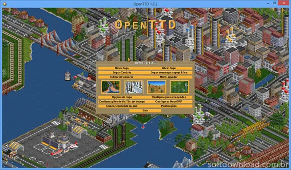 OpenTTD - Jogo de simulação de transportes baseado no Transport Tycoon