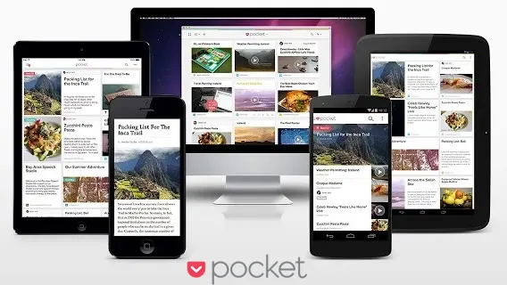 Salve páginas para ler depois com o Pocket