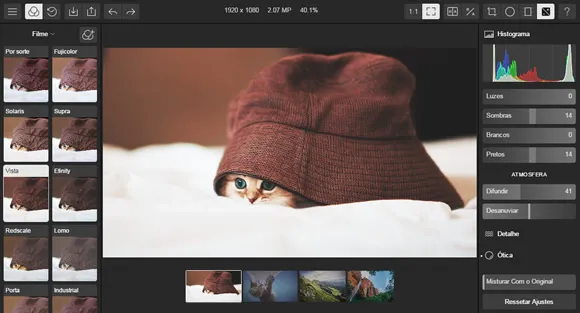 Edite as suas fotos online com o Polarr