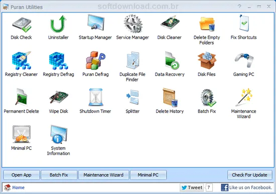 Otimize e limpe o Windows com o Puran Utilities