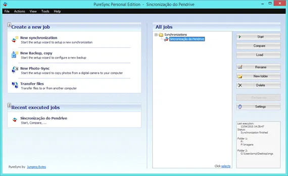 Programa de backup gratuito para Windows - PureSync