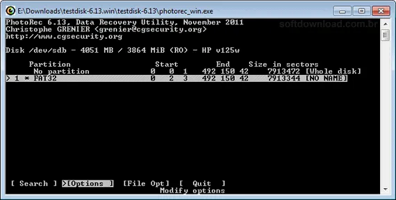 Imagem 2 - Como recuperar arquivos deletados do pendrive