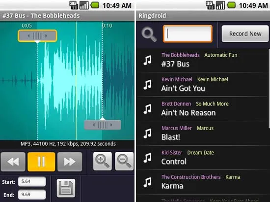 Crie ringtones para o Android com o Ringdroid