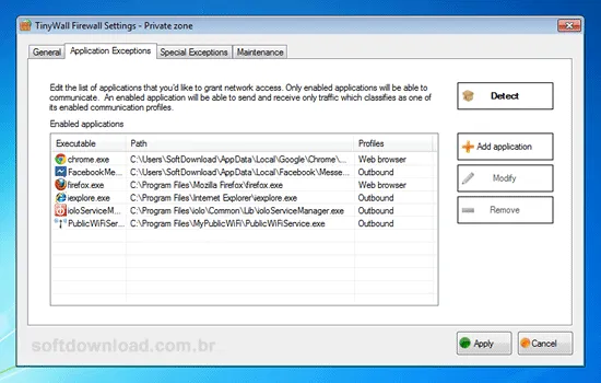 Programa para instalar após formatar o PC - TinyWall