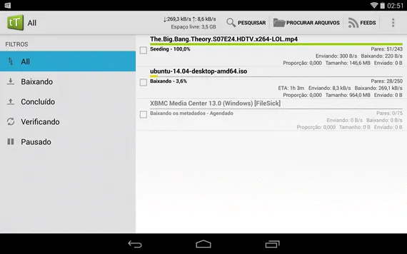 Pesquise e baixe torrents no Android com o tTorrent