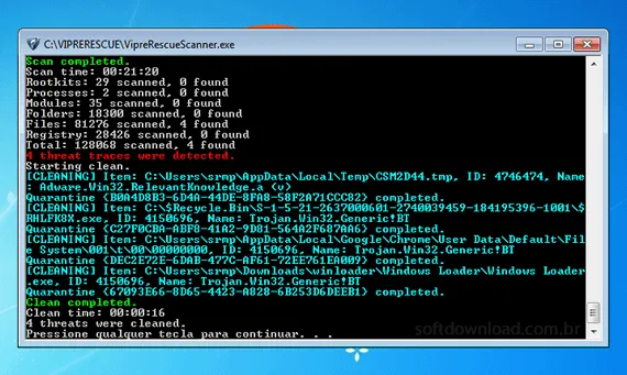 Limpe computadores infectados com o VIPRE Rescue