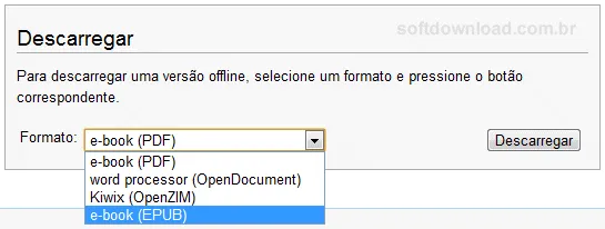 Como criar ebooks usando os artigos da Wikipédia