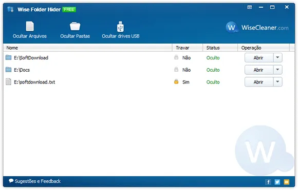 Oculte arquivos e pastas no Windows com o Wise Folder Hider