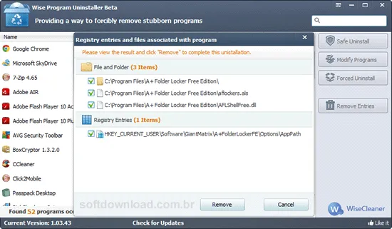 Desinstale programas completamente com o Wise Program Uninstaller